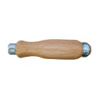 Clear varnished wooden handle