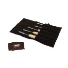 Set of Carving Chisels in Leather Tool Roll 9pcs
