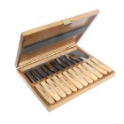 Set of Carving Chisels in Wooden Box 12pcs